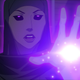 Halo wielding her violet aura.